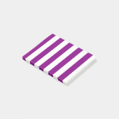 Streifen - weiß und Lila Post-it Klebezettel (angewinkelt)