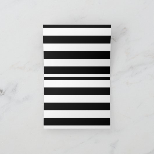 Streifen - weiß und schwarz karte (Innenseite)
