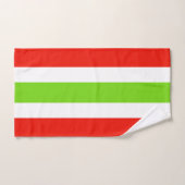 Streifen White Red Green Badhandtuch Set (Handtuch)