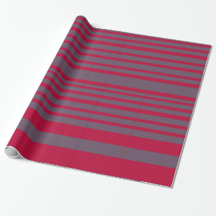 Streifen Wrapping PaperRed Gray Geschenkpapier