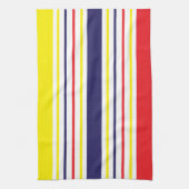 Streifen Yellow Blue Red Summer Pattern Geschirrtuch (Vertikal)