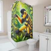 Streifenaffe Duschvorhang (Beispiel)