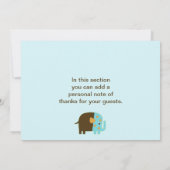 Streifenafrikanischer Elefant Dankeschön-Karte Dankeskarte (Rückseite)