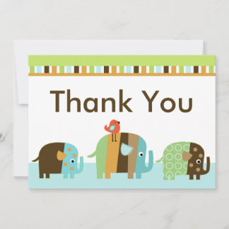Streifenafrikanischer Elefant Dankeschön-Karte Dankeskarte