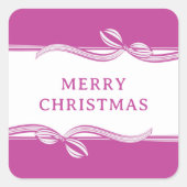 Streifenaufkleber Quadratischer Aufkleber (Vorderseite)