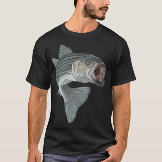 Streifenbarsch-Angeln T-Shirt (Vorderseite)
