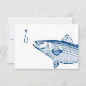 Streifenbarsch Optionen Elegante Hochzeit RSVP Karte (Rückseite)