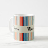 Streifenbecher Kaffeetasse (Vorderseite Links)