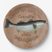 Streifenbläsertafel Pappteller (Vorderseite)