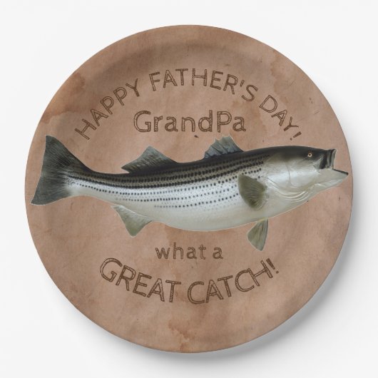 Streifenbläsertafel Pappteller (Vorderseite)