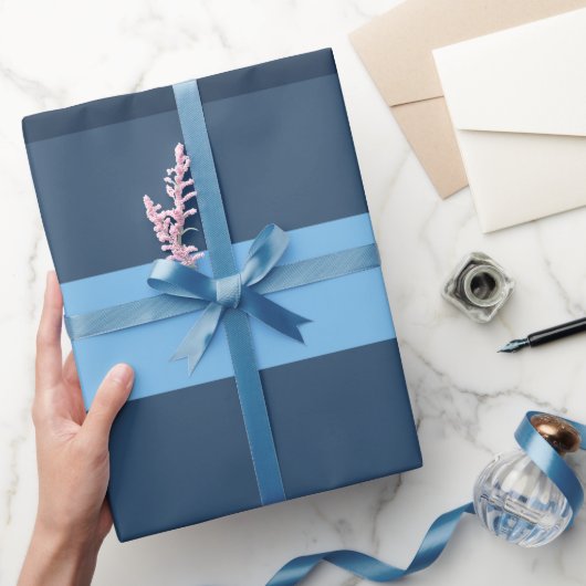 Streifenblau Geschenkpapier (Schenken)