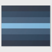 Streifenblau Geschenkpapier (Flach)