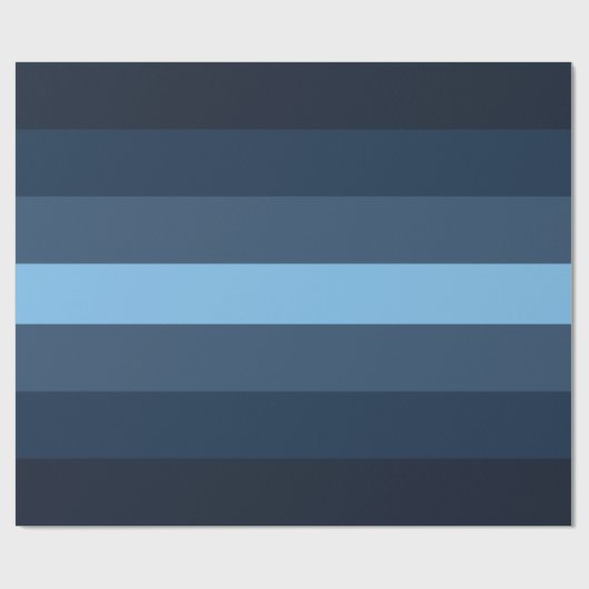 Streifenblau Geschenkpapier (Flach)