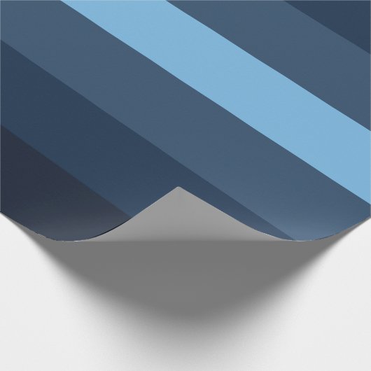 Streifenblau Geschenkpapier (Ecke)