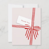 Streifenbow Flat Dankeschön Karte (Vorderseite)