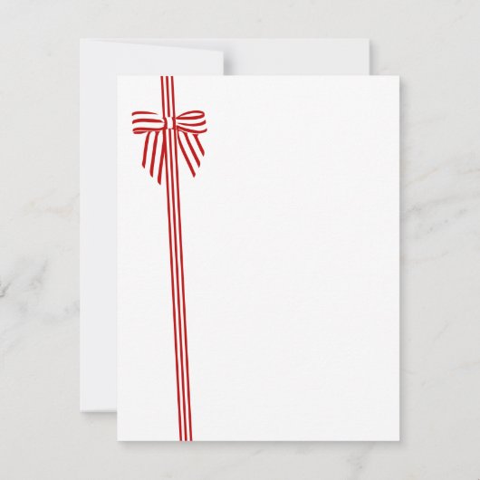 Streifenbow Flat Dankeschön Karte (Rückseite)