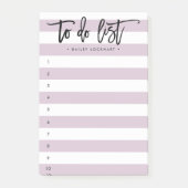 Streifenbürste, auf die Liste geschrieben Post-it Klebezettel (Vorderseite)