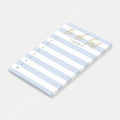 Streifenbürste in einer Liste Post-it Klebezettel (angewinkelt)