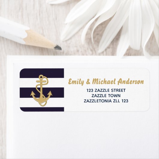 Streifencodierung Nautic Address Labels Anchor Nav (Insitu)