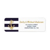 Streifencodierung Nautic Address Labels Anchor Nav (Vorne)