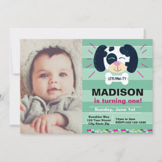 StreifenDalmatiner Geburtstagsfeier Einladung mit 