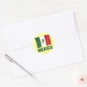 STREIFENDER STIL MEXIKO FLAG RUNDER AUFKLEBER (Umschlag)