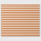 Streifendesign-Burnt Orange Geschenkpapier (Flach)