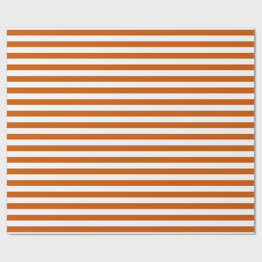 Streifendesign-Burnt Orange Geschenkpapier (Flach)