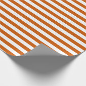 Streifendesign-Burnt Orange Geschenkpapier (Ecke)