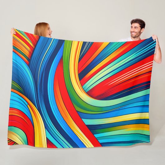 Streifendesign Fleecedecke (Beispiel)