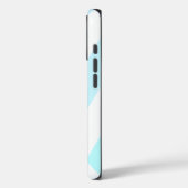 Streifendesign in hellblau und weiß Case-Mate iPhone hülle (Rückseite / Links)