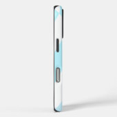 Streifendesign in hellblau und weiß Case-Mate iPhone hülle (Rückseite / Rechts)