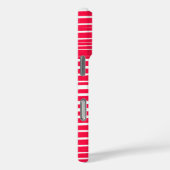 Streifendesign in Rot und Weiß Case-Mate iPhone Hülle (Rückseite / Rechts)