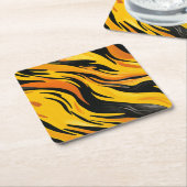 Streifendesign Rechteckiger Pappuntersetzer (angewinkelt)