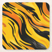 Streifendesign Rechteckiger Pappuntersetzer (Vorderseite)