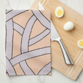 Streifendesign Rosa Lila Küchentuch (Viertel Falte)