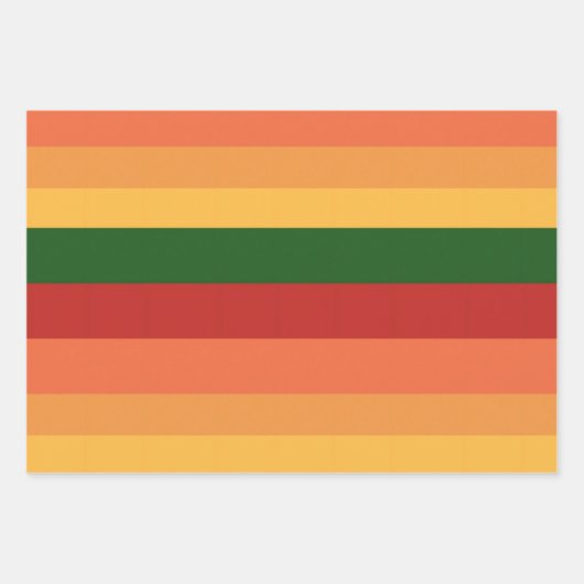 Streifenfarben der Papierblätter für Herbst Geschenkpapier Set (Vorderseite)