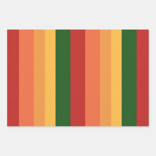 Streifenfarben der Papierblätter für Herbst Geschenkpapier Set (Vorderseite 3)