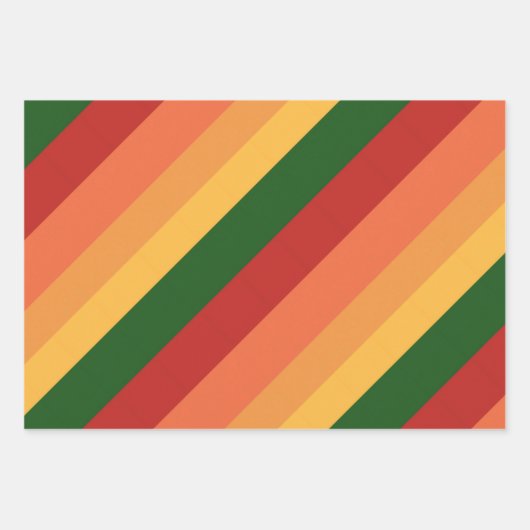 Streifenfarben der Papierblätter für Herbst Geschenkpapier Set (Vorderseite 2)