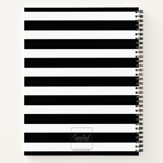 StreifenflorennamensNotebook Notizblock (Rückseite)