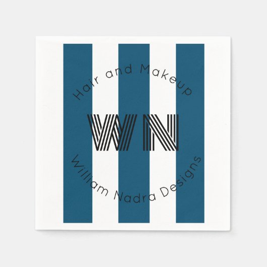 Streifengeschenk für das Firmenlogo Serviette (Vorderseite)