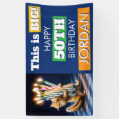 Streifenhörnchen-Geburtstagskerzen Banner (Vertikal)