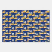 Streifenhörnchen-Geburtstagskerzen Geschenkpapier Set (Vorderseite)