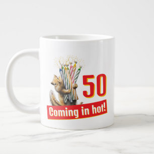 Streifenhörnchen-Geburtstagskerzen Jumbo-Tasse
