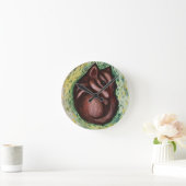 Streifenhörnchen im Frühling Runde Wanduhr (Zuhause)
