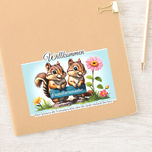 Streifenhörnchen informieren aufkleber