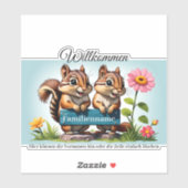 Streifenhörnchen informieren aufkleber (Blatt)