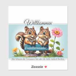 Streifenhörnchen informieren aufkleber