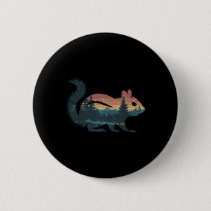 Streifenhörnchen Jagd Wandern Outdoor Camping Wald Button