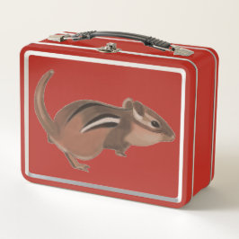 Streifenhörnchen-Kunst auf Metall-Lunchboxen Metall Brotdose